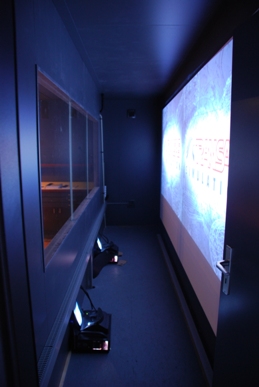 projection arrière du simulateur